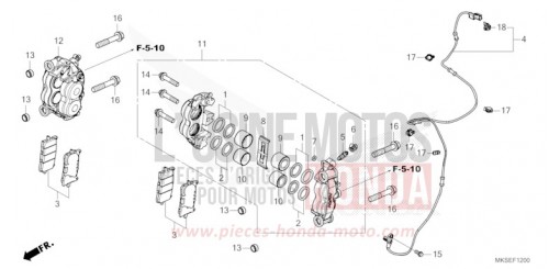 ETRIER DE FREIN AVANT CRF1100A4M de 2021
